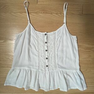 Forever 21 Babydoll Top White Size Medium